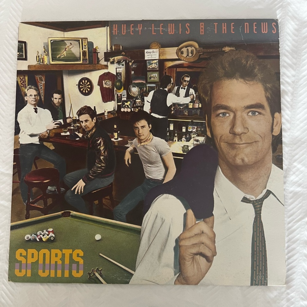 Vintage Huey Lewis and the News 'Sports' Vinyl Record Album